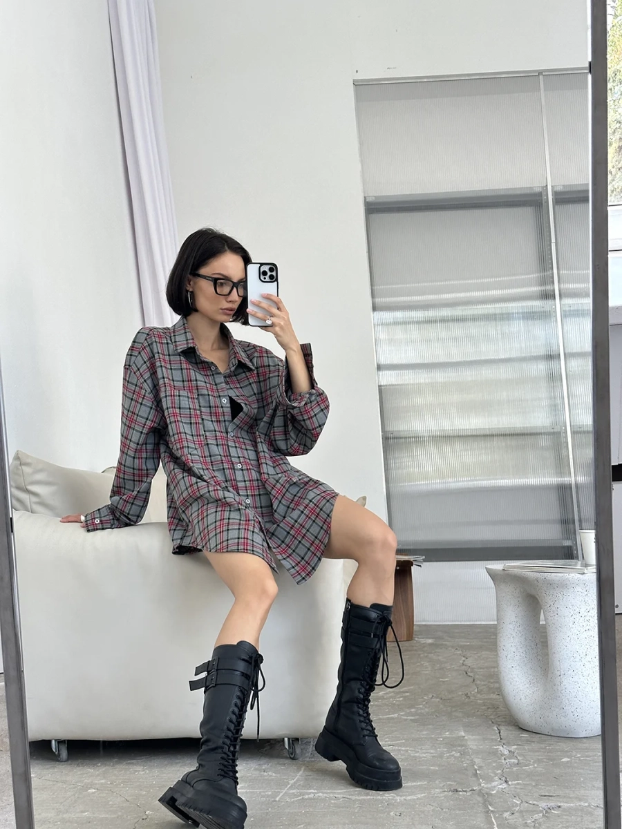 Рубашка "OLD SCHOOL" MIARTLAND, цвет: серый, НФ-00000107 купить онлайн