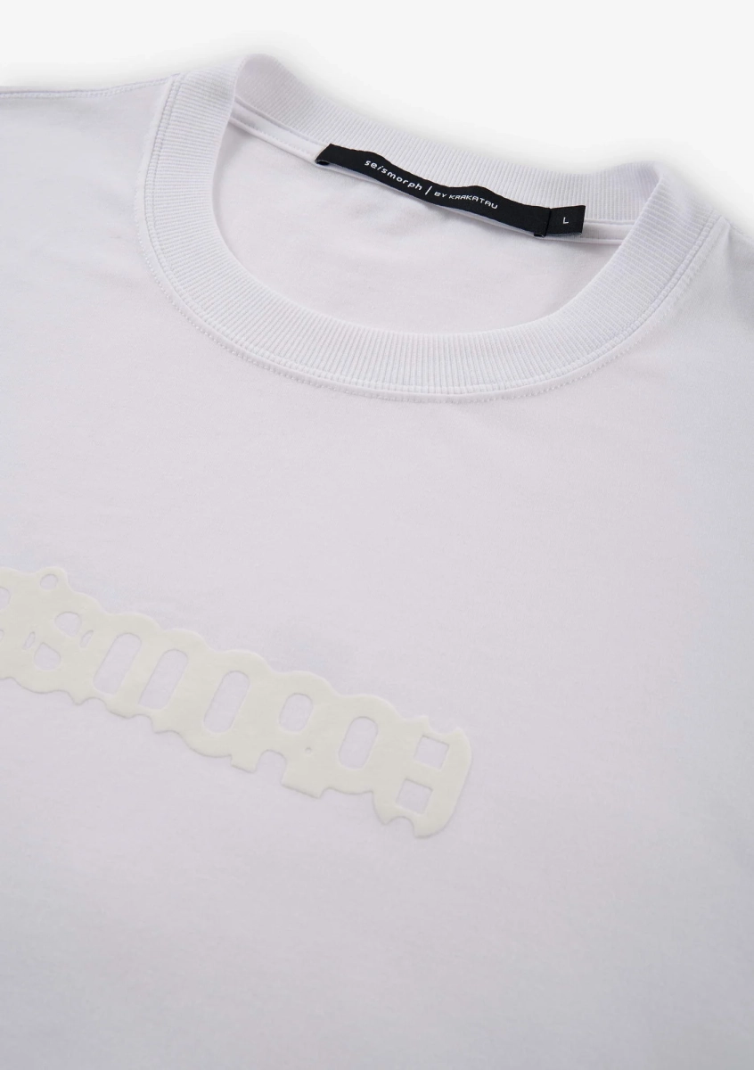 Футболка с тональным логотипом KRAKATAU, цвет: белый, Tm141-4 купить онлайн