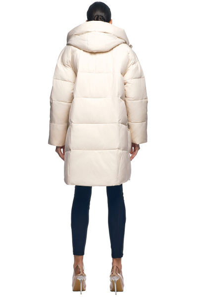 Пуховик удлинённый с капюшоном SODAMODA, цвет: бежевый, 15911 купить онлайн