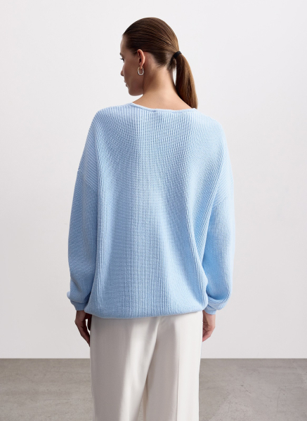 Джемпер с V-образным вырезом ALL WE NEED, цвет: голубой, 2603W3545-17 купить онлайн