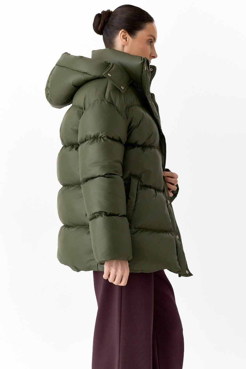 Пуховик с эффектом Puff Ricoco, цвет: оливковый, 7013/2 купить онлайн