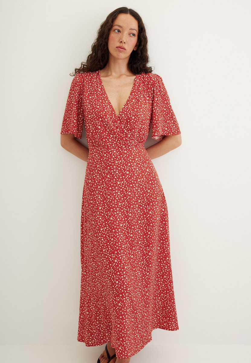 Платье цветочный принт Chaika, цвет: красный SS25DR13-160 |новая коллекция купить онлайн