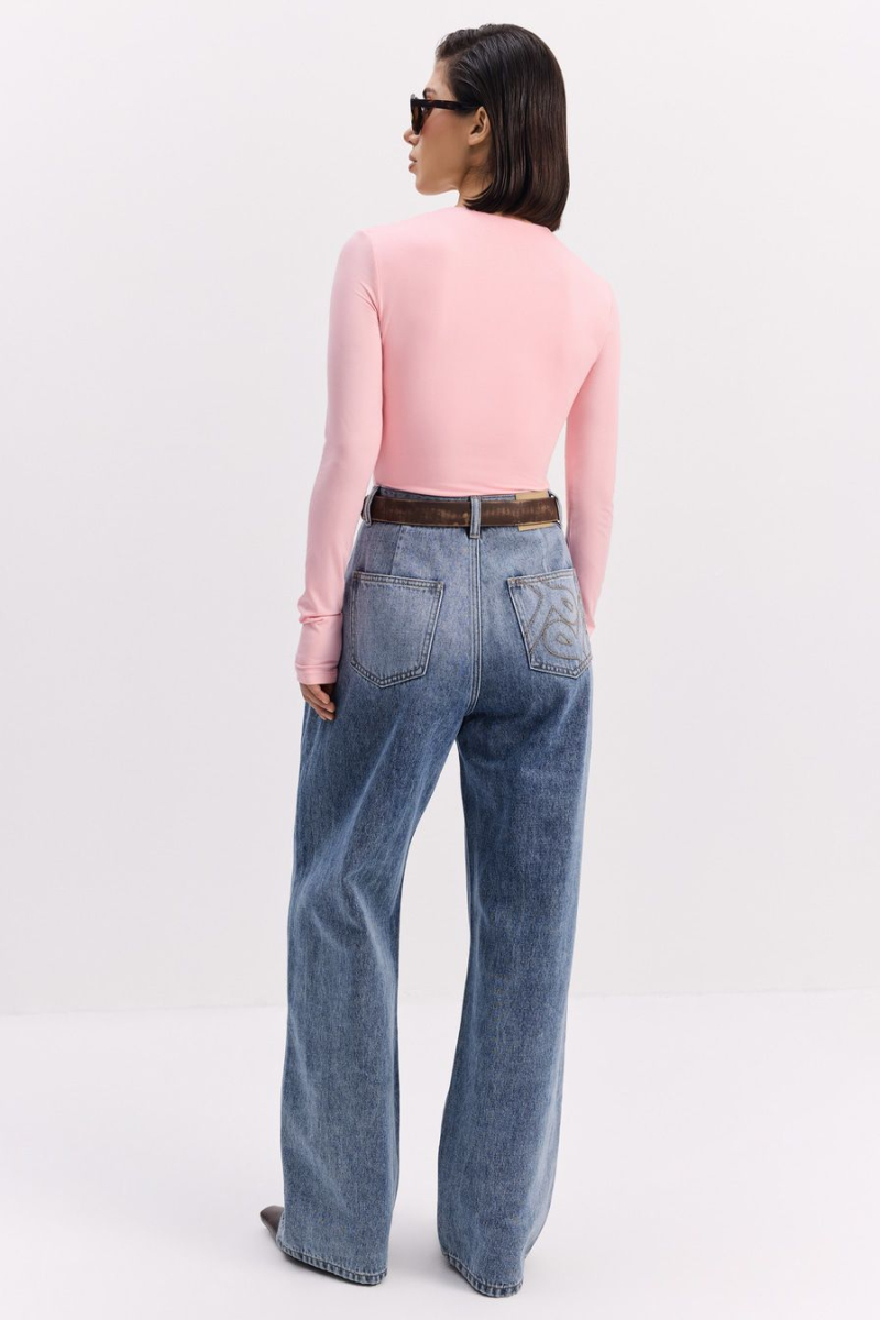 Боди из смесовой вискозы TOPTOP, цвет: розовый, TT.023.16908.300 купить онлайн