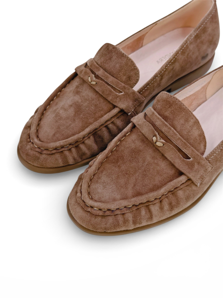 Лоферы из натуральной замши GRANDERA, цвет: коричневый  купить онлайн
