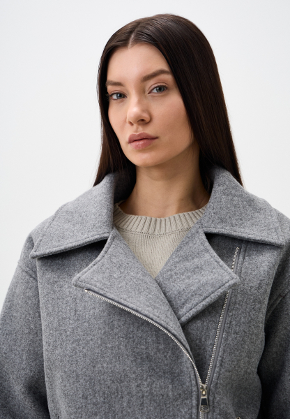 Куртка косуха ENEVOO, цвет: серый, 03513 купить онлайн