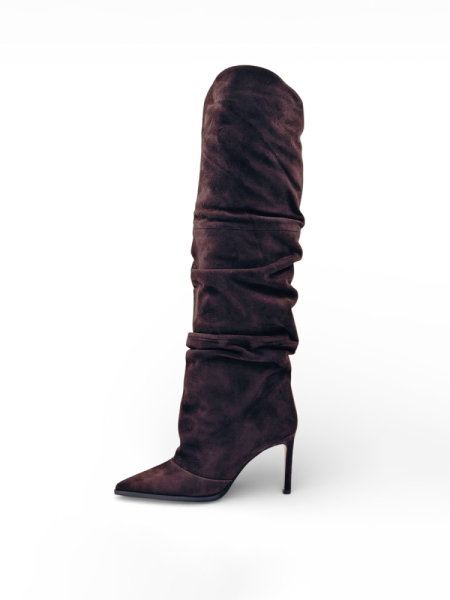 Сапоги демисезонные из натуральной замши