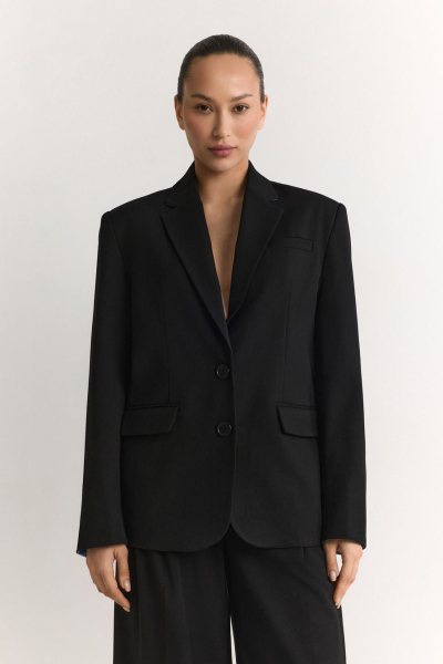 Жакет с вставками из денима TOPTOP, цвет: Черный, TT.060.18807.900 купить онлайн