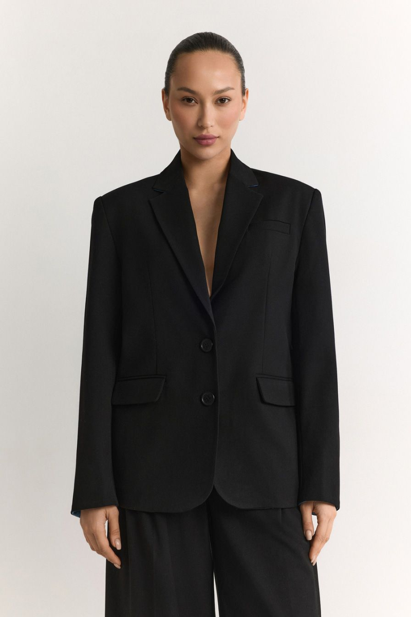 Жакет с вставками из денима TOPTOP, цвет: Черный, TT.060.18807.900 купить онлайн