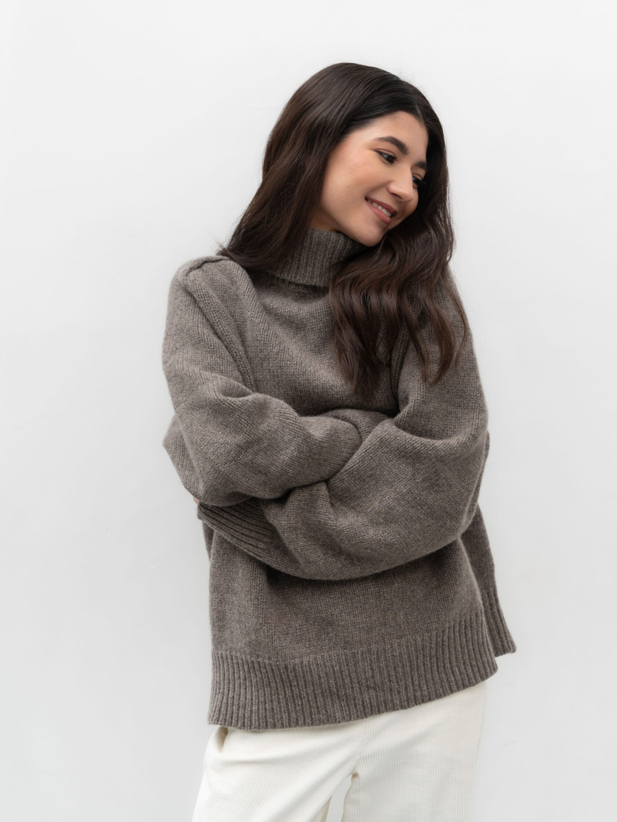 Свитер с горлом TRES, цвет: какао, НФ-00002443 купить онлайн