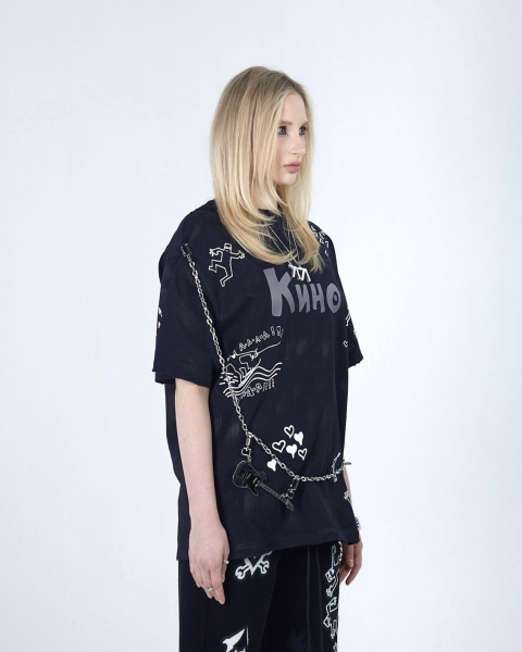 Футболка KINO DRAWINGS 380 GR NAVY ASIA ST 71, цвет: синий, Ast71.kino-tt-draw-navy купить онлайн