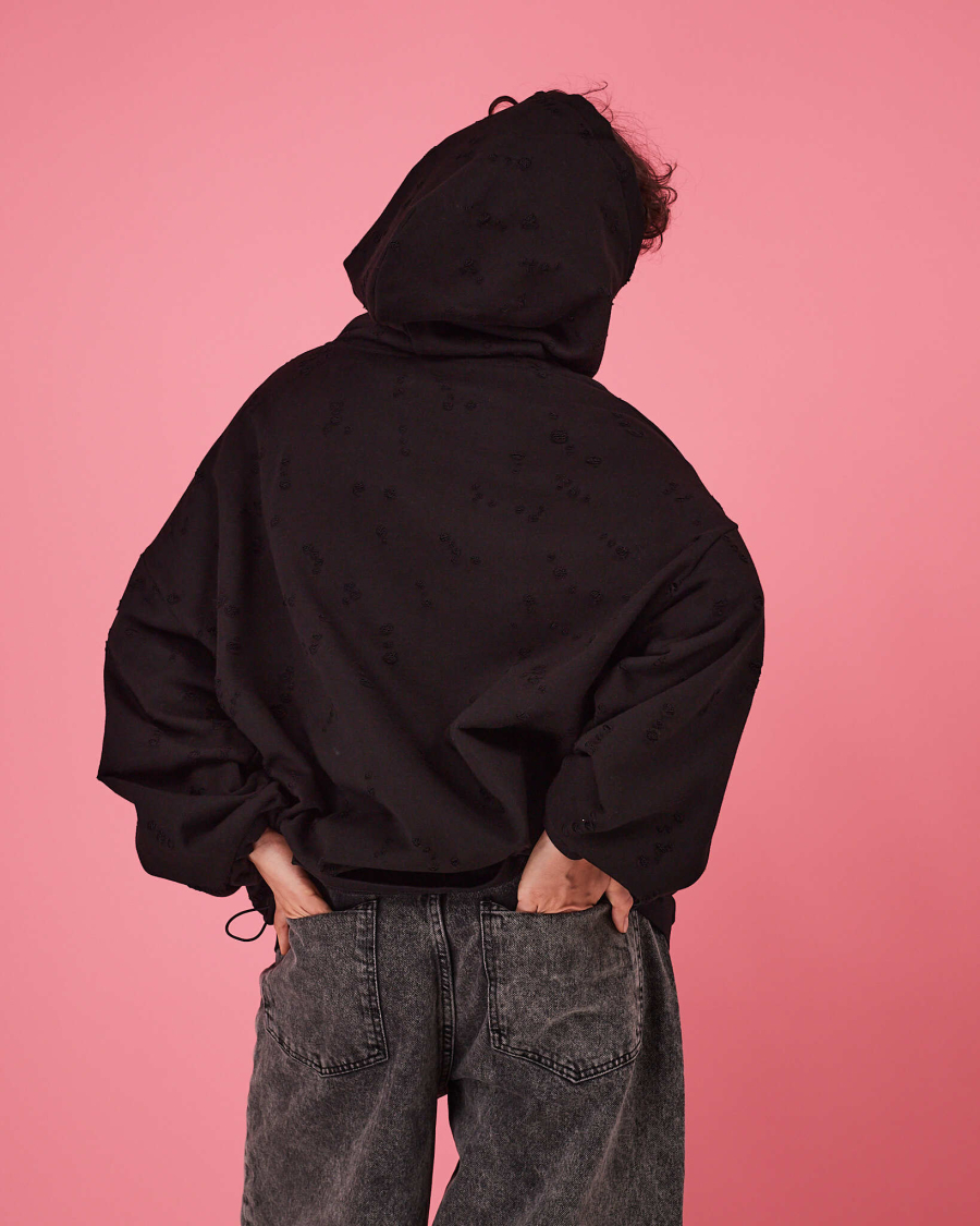 Табуха с затяжками рванка TABOO, цвет: Черный, TsZ06 купить онлайн