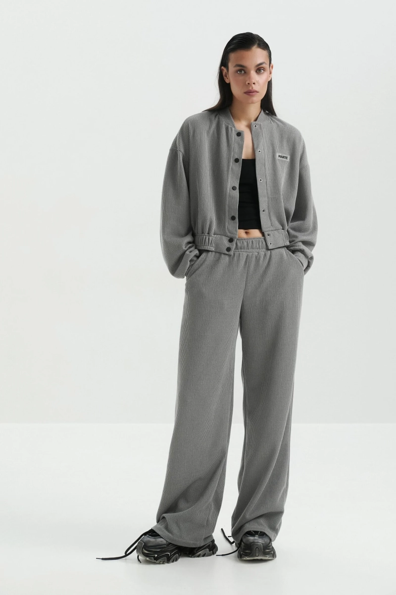 Брюки из трикотажа marte, цвет: серый,  купить онлайн