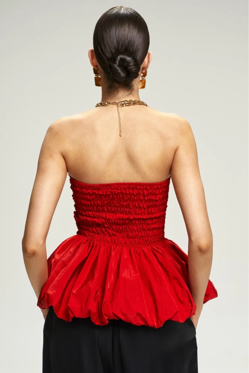 Топ-корсет с баской Red Erist store, цвет: красный, НФ-00002964 купить онлайн