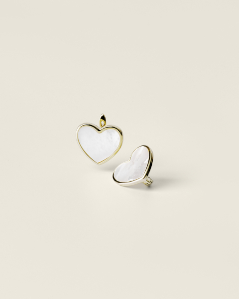Серьги сердца с перламутром Fiore store 00-00000106 купить онлайн