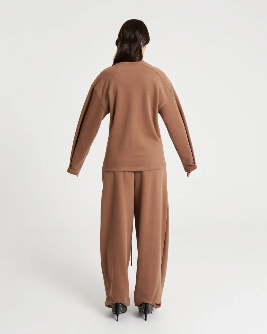 Брюки с эффектом велюра NUT Anmuse, цвет: коричневый,  купить онлайн