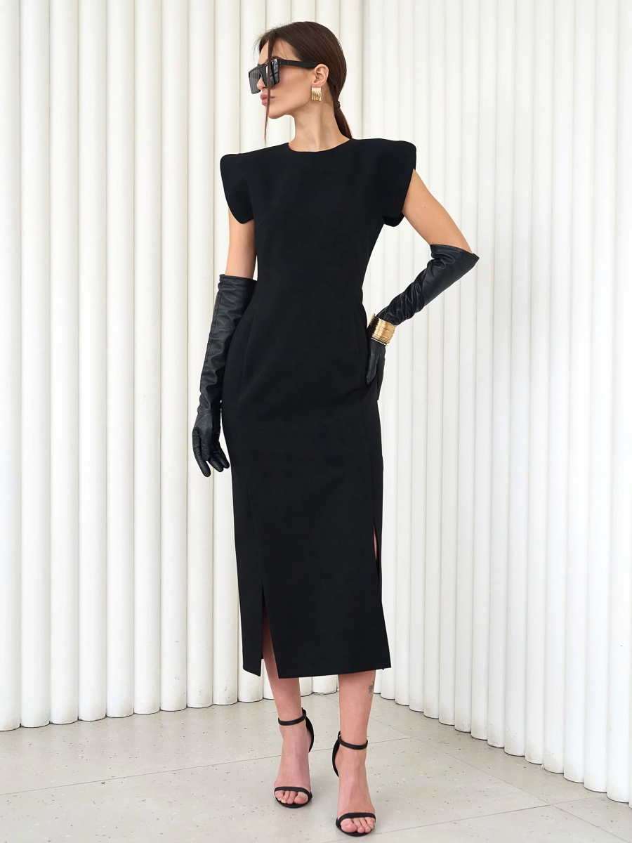 Платье с рельефами и крыльями I.B.W., цвет: Черный, DR068 купить онлайн