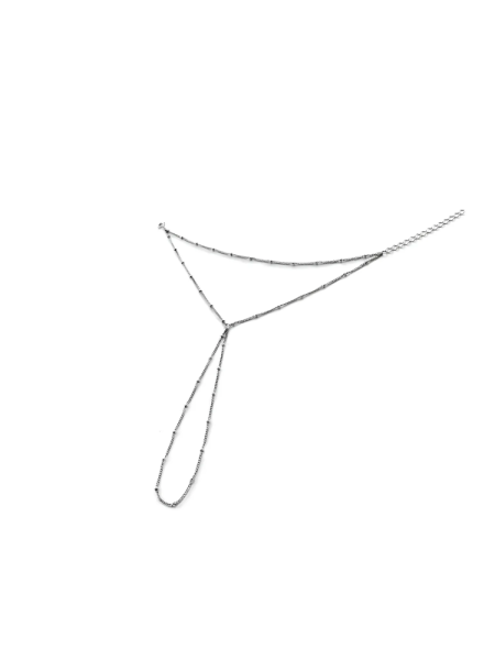 Серебряный браслет-слейв на цепочке «Точка за точкой»