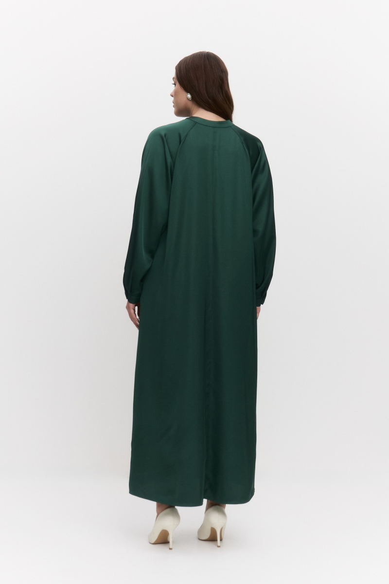 Платье-туника из атласа 4forms, цвет: зеленый, 65526 купить онлайн