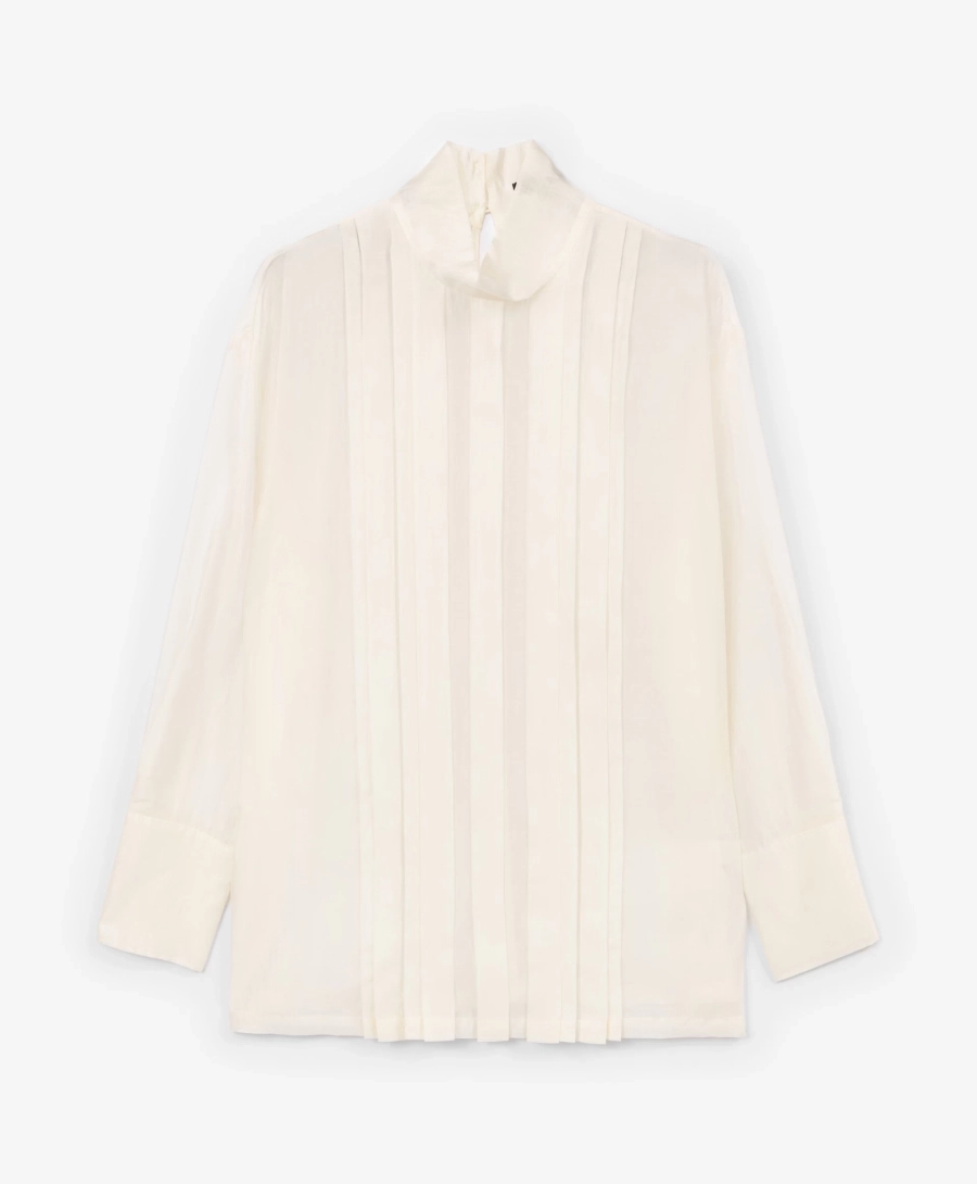 Блузка с воротником-стойкой GLVR, цвет: молочный, 225G33GAC2203 купить онлайн