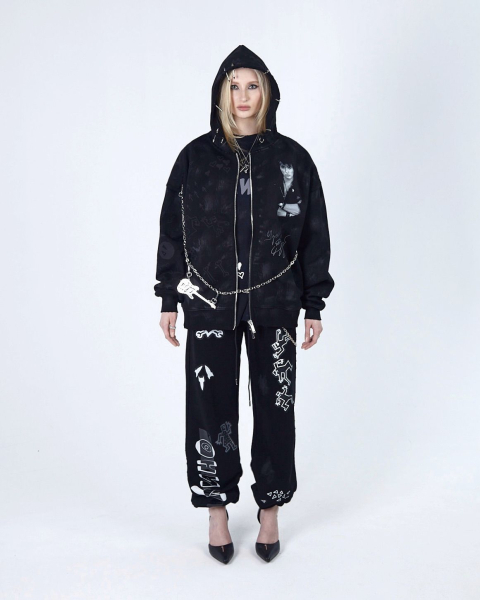 Худи ZIP KINO ХУДИ BAND BLACK ASIA ST 71, цвет: Черный, Ast71.kino-ziphood-band-bl купить онлайн