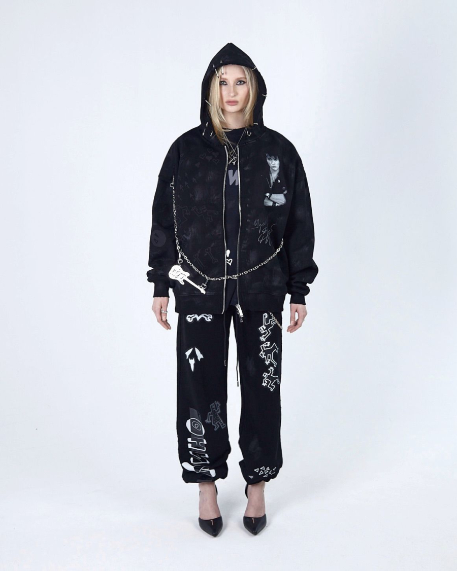 Худи ZIP KINO ХУДИ BAND BLACK ASIA ST 71, цвет: Черный, Ast71.kino-ziphood-band-bl купить онлайн