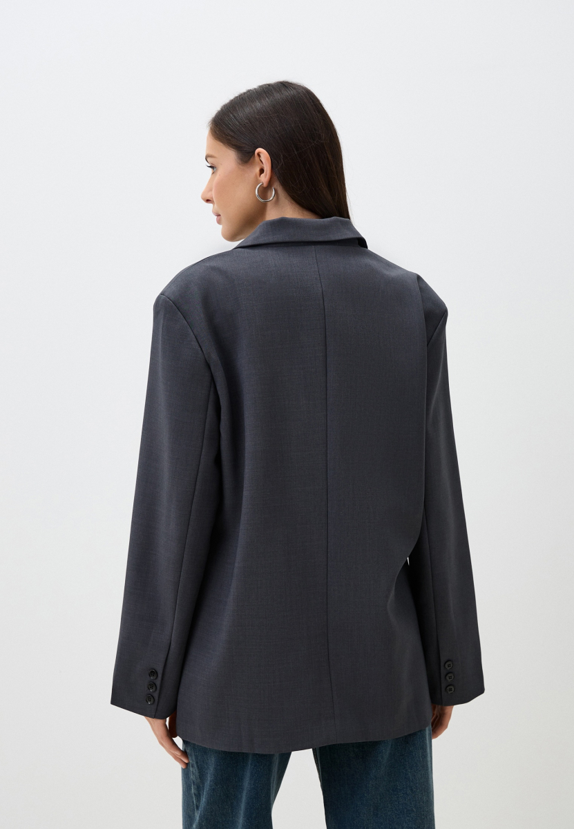 Пиджак со смещенной застежкой ENEVOO, цвет: серый, 02538 купить онлайн