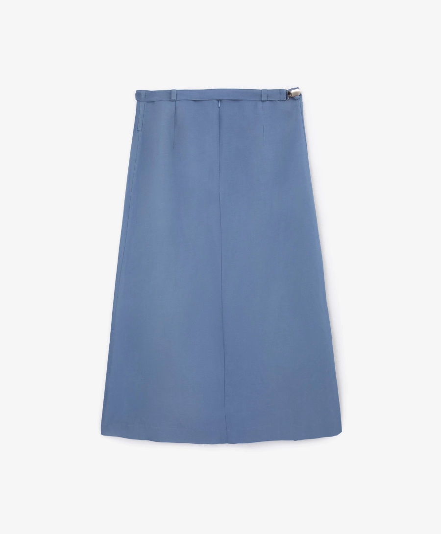 Юбка средней посадки с асимметричным дизайном GLVR, цвет: голубой,  купить онлайн