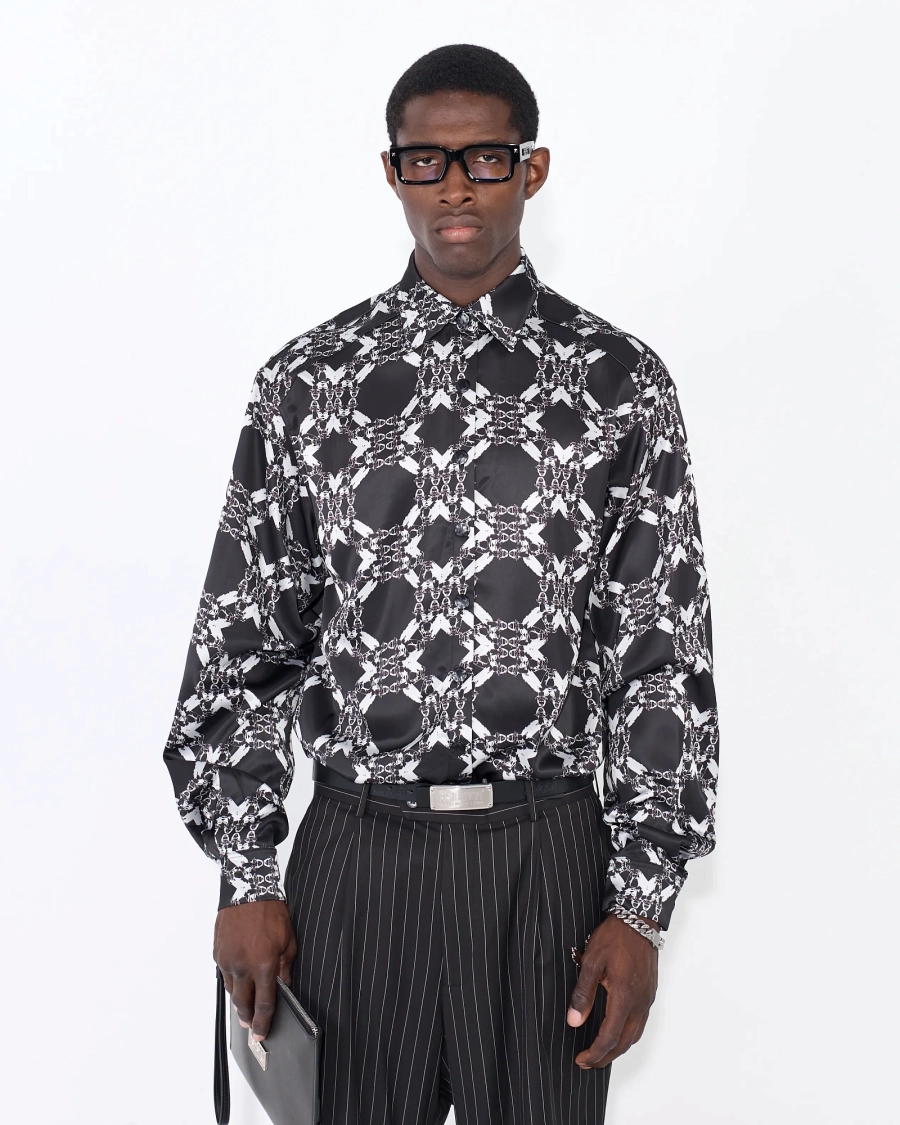 Сорочка SATIN PATTERN GRAY ASIA ST 71, цвет: серый, Ast71.shirt-satin-pattern-gr купить онлайн