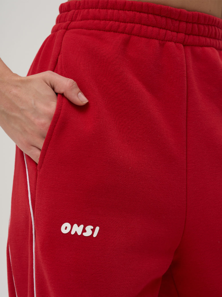Брюки с кантом утепленные ONSI, цвет: RED,  купить онлайн
