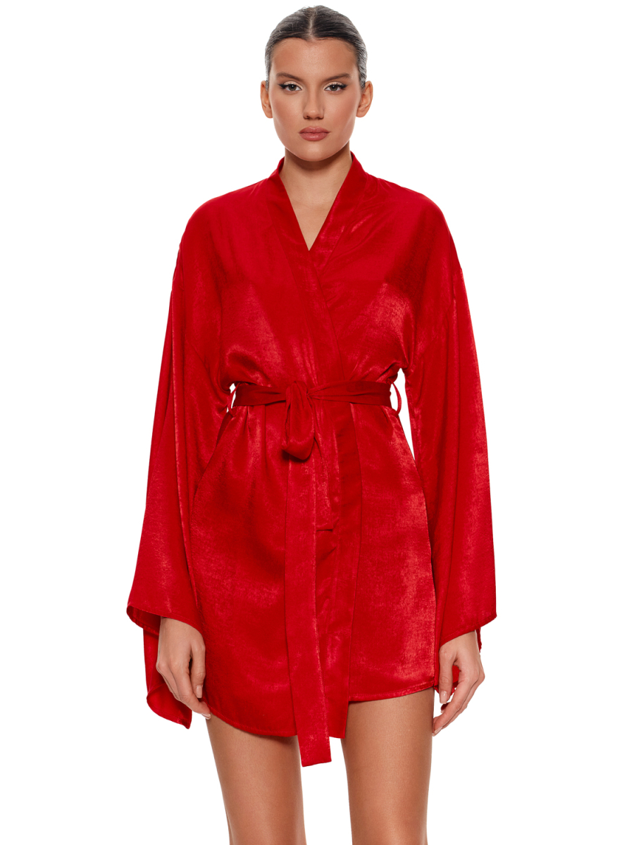 Халат Кимоно (короткий) SODAMODA, цвет: красный, 14382 купить онлайн