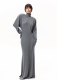 Платье с подплечниками из вискозы ASYA SEMYONOVA, цвет: grey, 00-00002502 купить онлайн