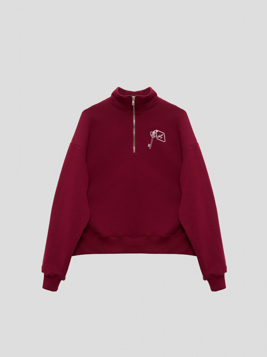 Свитшот "KEY" MIARTLAND, цвет: Бордовый, НФ-00000592 купить онлайн