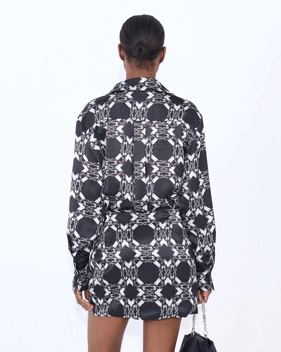 Платье с запахом SATIN PATTERN GREY ASIA ST 71, цвет: серый, Ast71.dress-satin-pattern купить онлайн