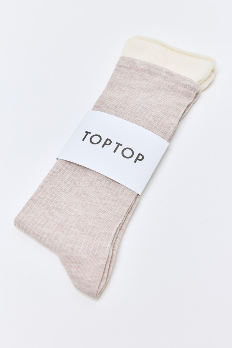 Носки двойные TOPTOP, цвет: бежевый TT.082.17804.110 купить онлайн