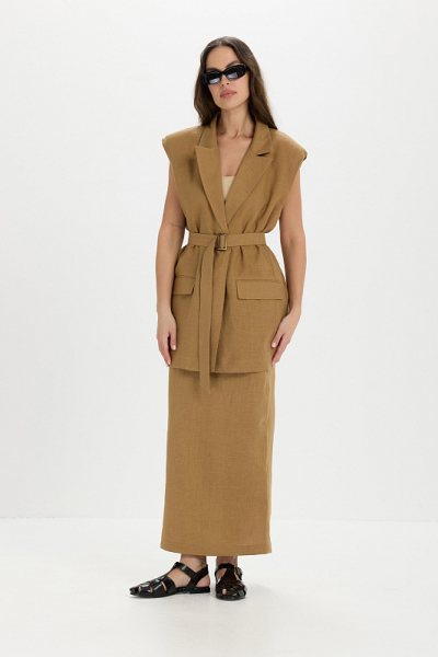 Жилет лен ABDA, цвет: марракеш, 712610203540 купить онлайн