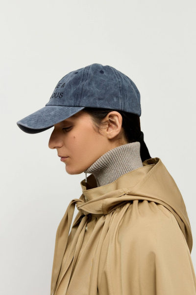 Кепка с надписью 1 AROUND, цвет: синий винтажный 175_07C02 купить онлайн