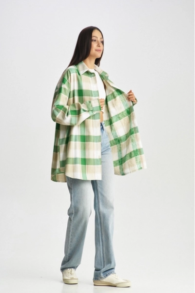 Рубашка в клетку Green Erist store, цвет: зеленый, НФ-00001902 купить онлайн