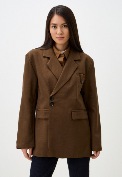 Пиджак со смещенной застежкой