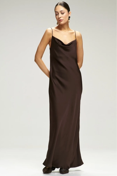 Платье-комбинация на тонких бретелях Choco Erist store, цвет: шоколадный, НФ-00002954 купить онлайн