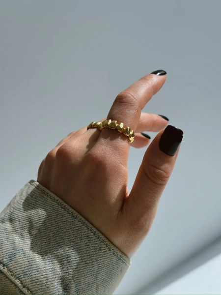 Серебряное кольцо «Цыпа» мини gold SBLESKOM, цвет: позолота, 21758 купить онлайн