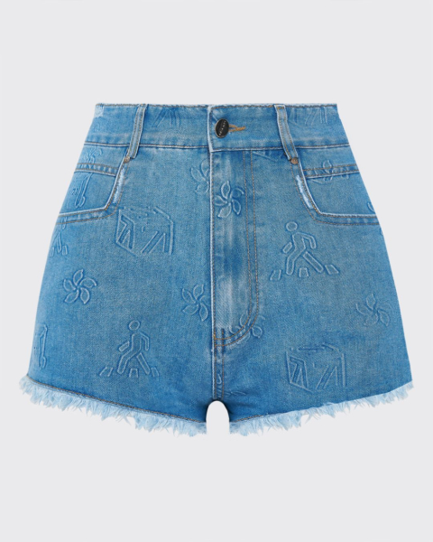 Шорты женские с тиснением ASIA ST 71, цвет: синий, Ast71.emboss-women-shorts купить онлайн