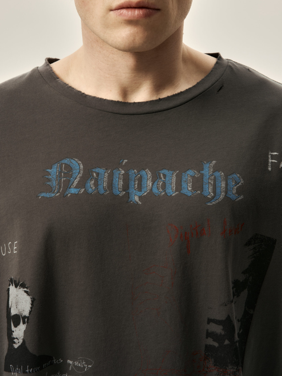 Футболка Уорхол NAIPACHE, цвет: темно серый, 2611016800 купить онлайн
