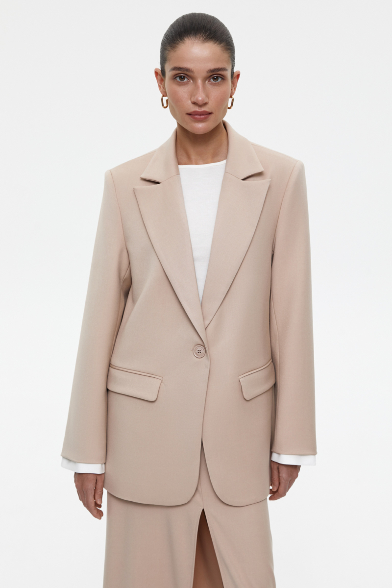 Пиджак с контрастными манжетами