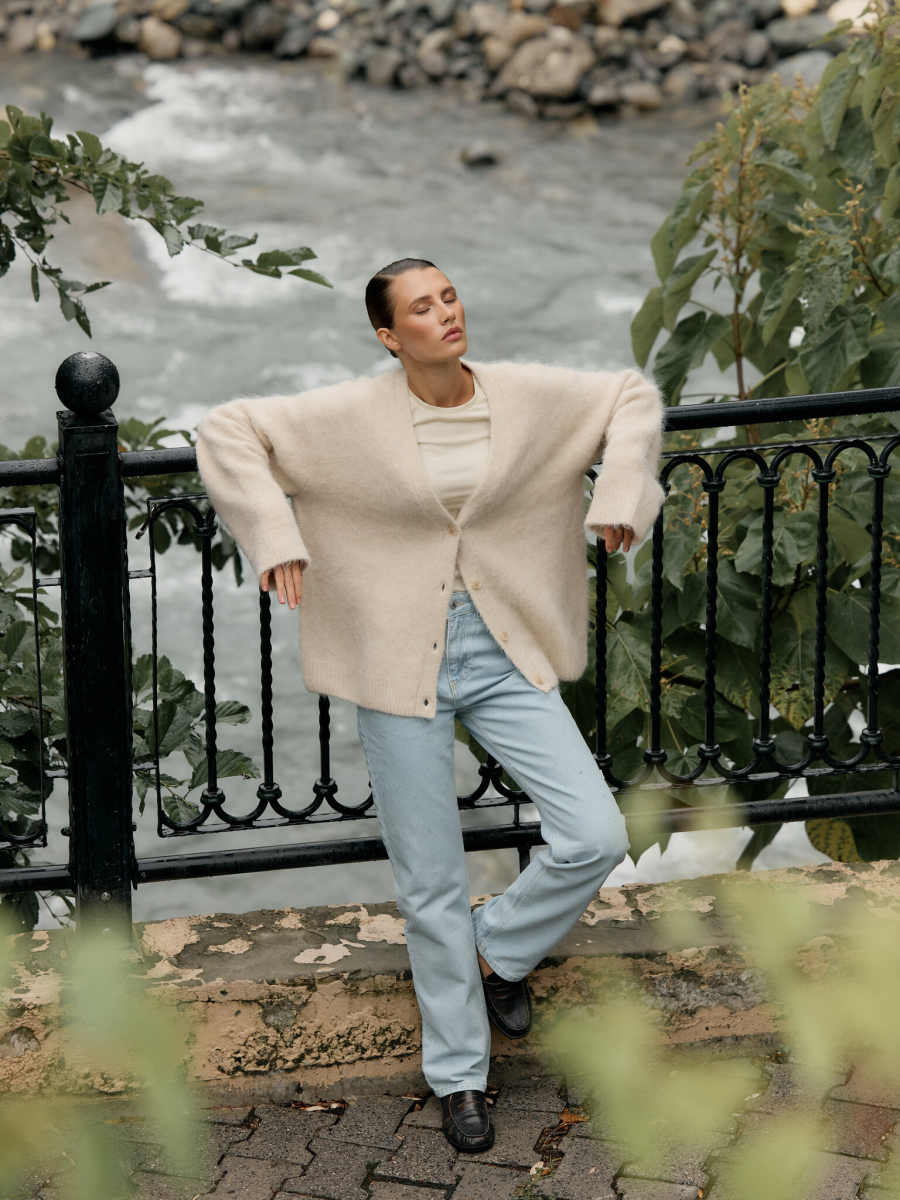 Кардиган альпака VLVT, цвет: бежевый, 00-00005139 купить онлайн