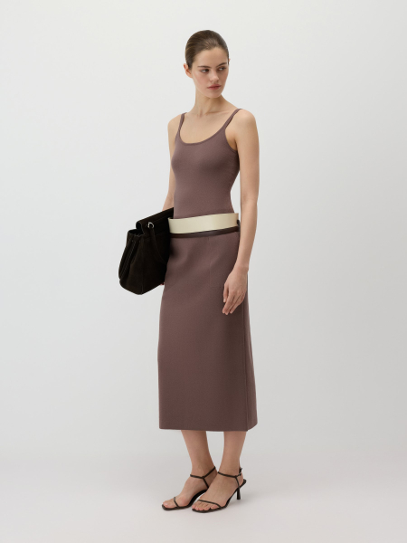 Прямая юбка с карманами Conso, цвет: коричневый, KUL 260707 - кофейный купить онлайн