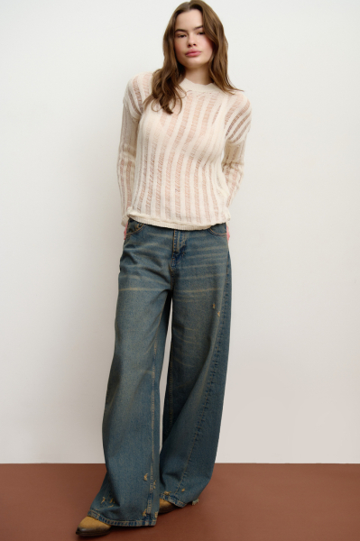 Джемпер фактурной вязки Mollis, цвет: молочный, 17-31-3871/1 купить онлайн