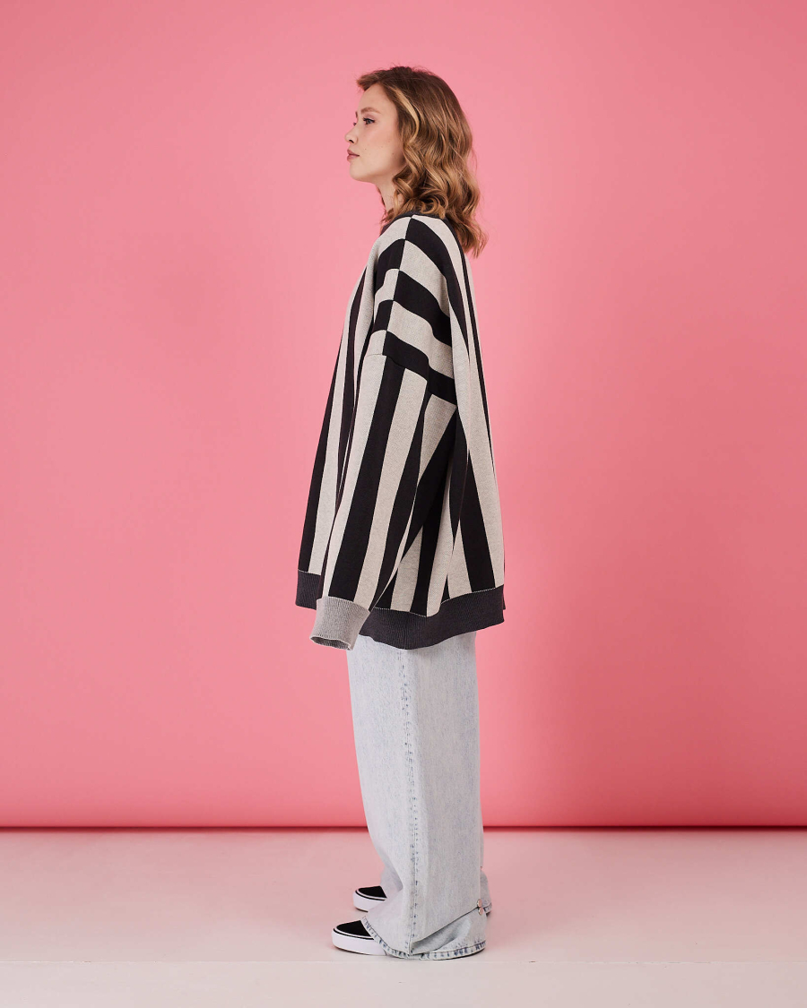 Свитер Разбитый район TABOO, цвет: серый, SVdistrict#2 купить онлайн