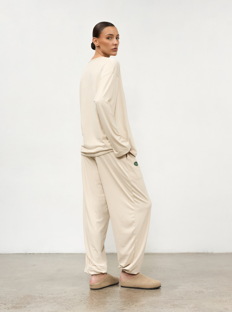 Лонгслив из вискозы ANOTHER SELECT, цвет: бежевый, 00106 купить онлайн