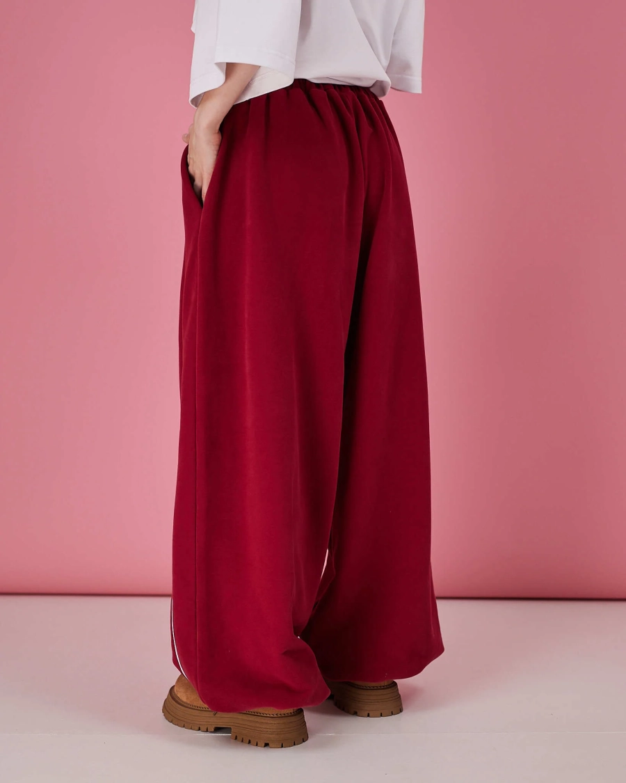 Джоггеры с кантом TABOO, цвет: красный, DgUBrus купить онлайн