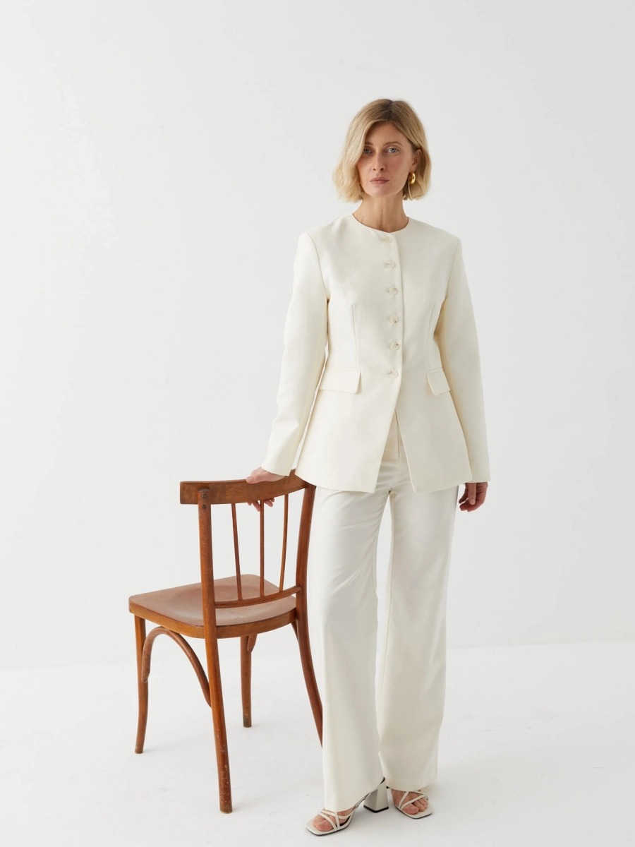 Жакет приталенный Marou, цвет: молочный, Mar_26020705 купить онлайн